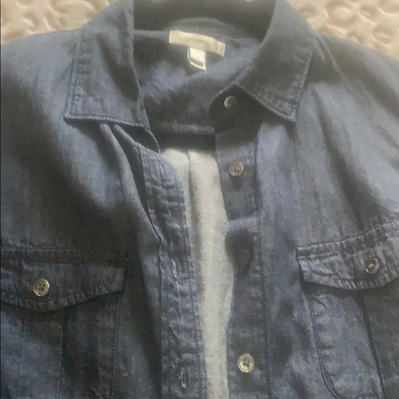 J. Crew Keeper Chambray Shirt in Dark Rinse - Picture 3 of 3